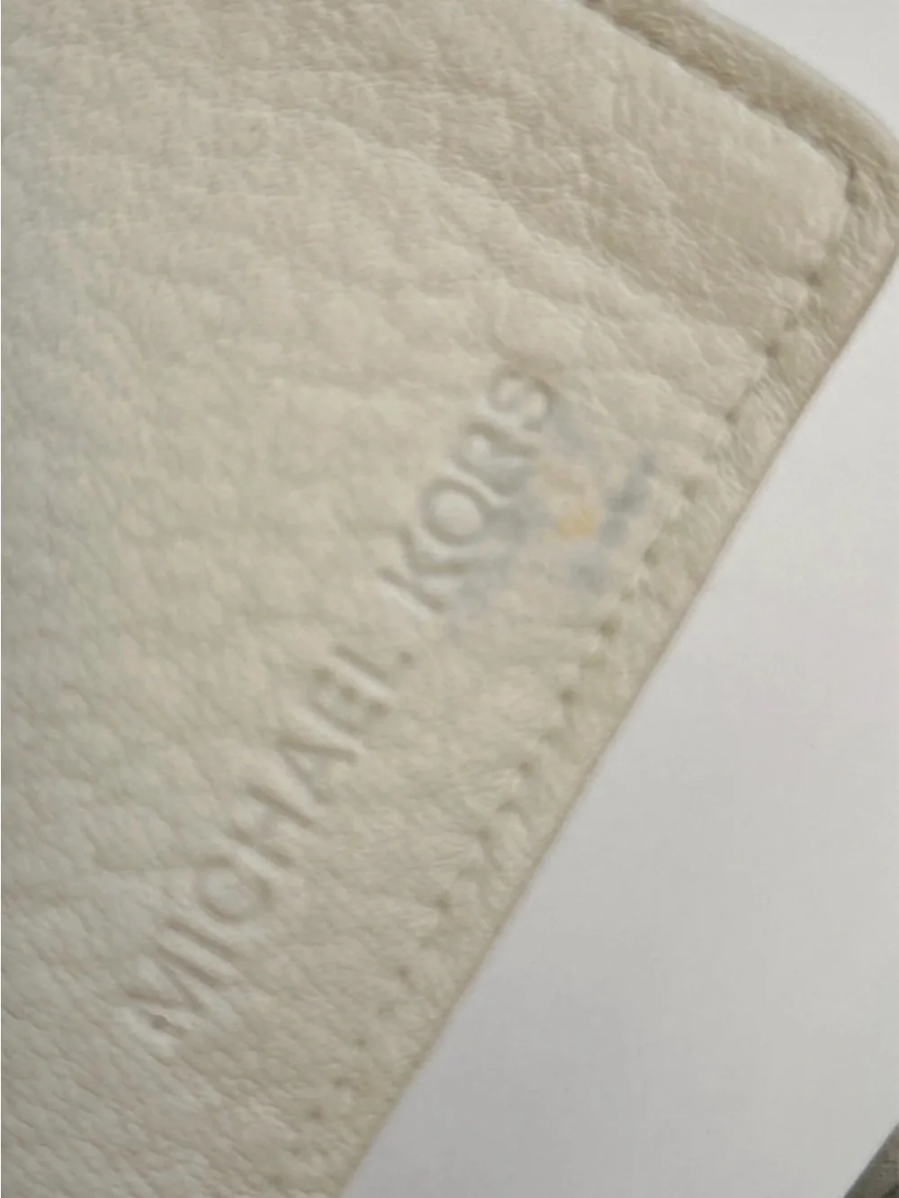 Michael Kors Cream Leather Buckle Continental Wallet